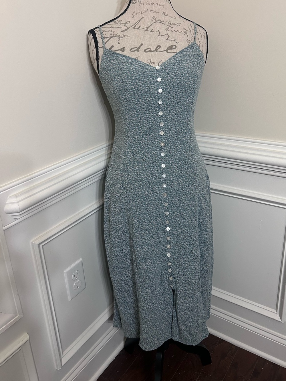 Lucky Brand Sage Spaghetti Strap Button-Front Midi Dress